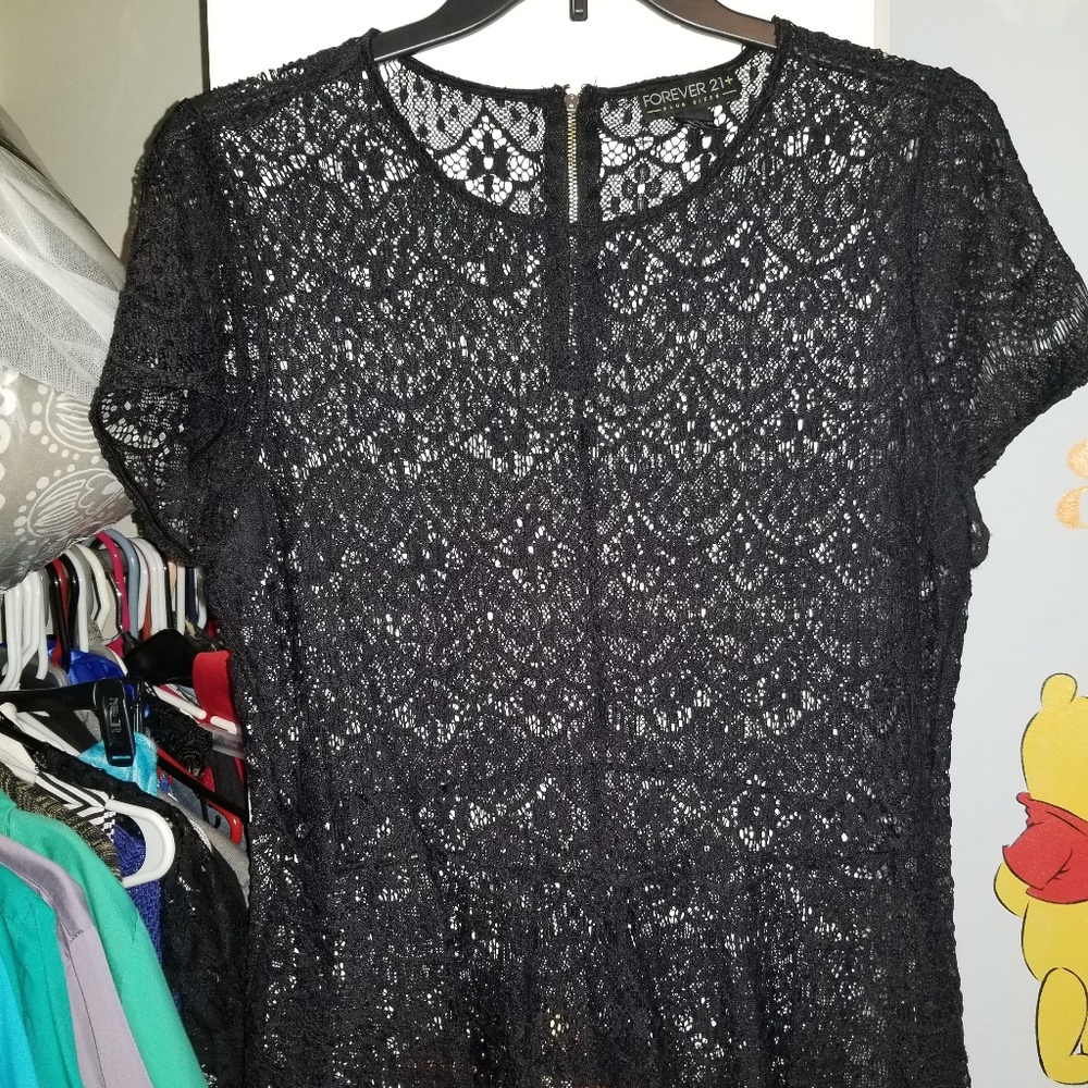 Lace Peplum Top